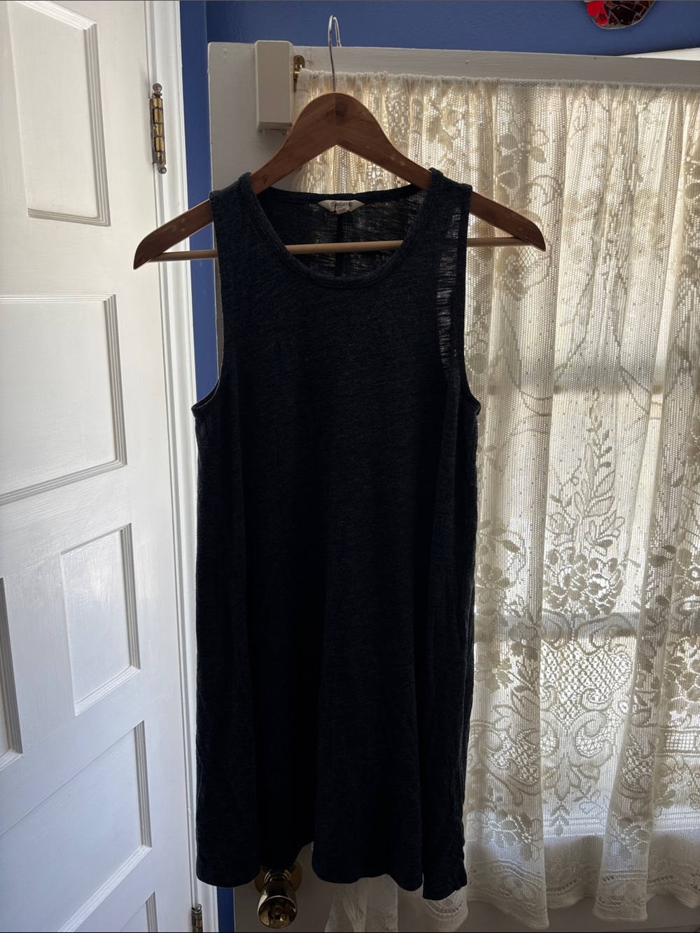 Madewell Charcoal Gray Sleeveless swing dress